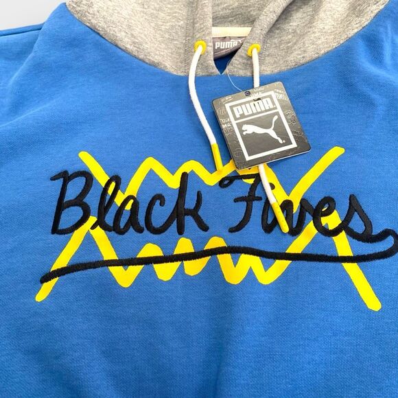 Puma X Hoodie Black Fives "Make History Now" Star Sapphire Hoodie Mens size XL - Picture 5 of 8